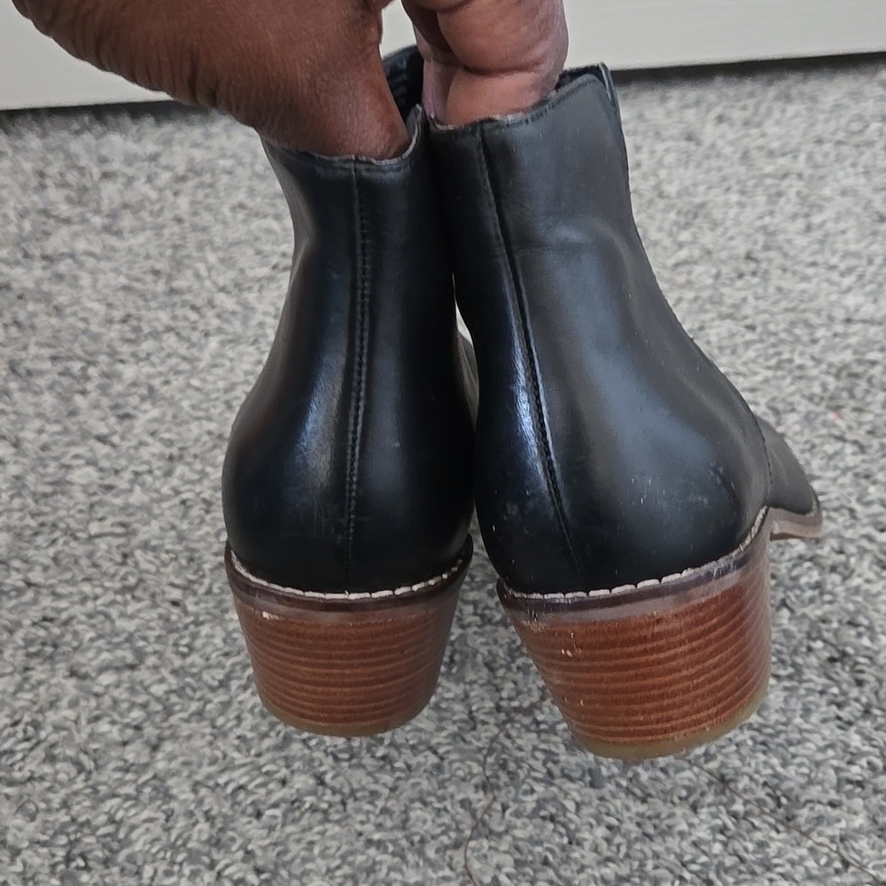 Cole Haan Black Ankle Booties with Stack Heel Size 7.5B - Picture 4 of 11